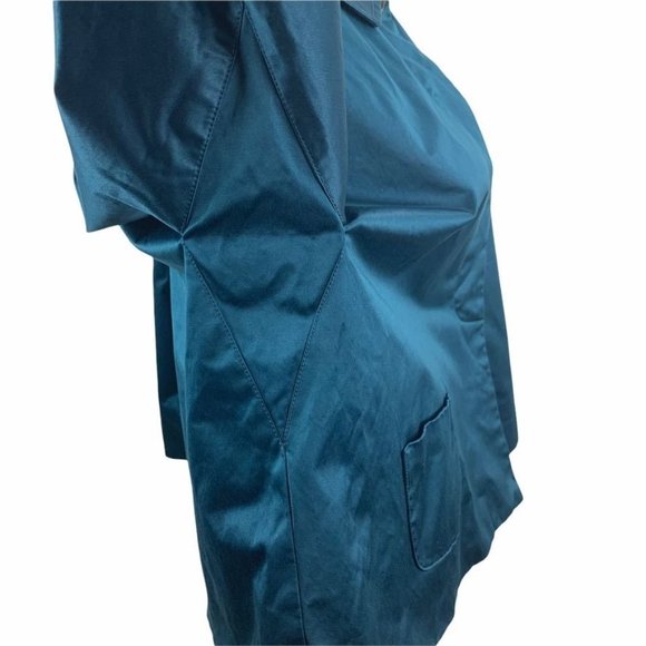 J. Jill Teal Swing Blazer/Jacket Hidden Buttons LP - Picture 5 of 10